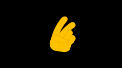 Animated Emoji - Sign Two Fingers
